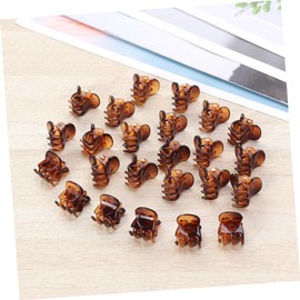 Ipetboom 48pcs Brown Mini Hair Clips for Girls and Women Octopus Clips for Easy Hairstyling Non- Small Hair Accessories for Everyday Use