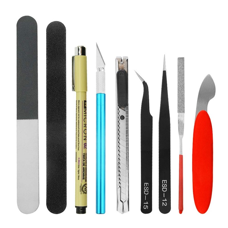 TOVOT 16PCS Model Tools Hobby Building Tools Craft Set Modeler
