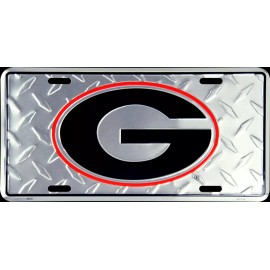 Uned GEORGIA BULLDOGS CAR TRUCK TAG DIAMOND LICENSE PLATE SIGN UNIVERSITY