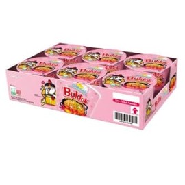 Buldak Chicken Flavor Ramen Big Bowl - Creamy Spicy Korean Noodles – 3.7 Oz (pack of 6) - with Life of Style