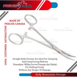 PRECISE CANADA: Kelly Rankin Forceps 6.25” Curved German Grade PC