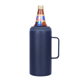 Gteller 40oz stainless steel cooler, double walled vacuum insulated bottle holder&keeper (Black)