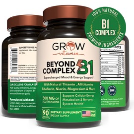 Grow Vitamin B1 Complex - Allithiamine Natural Vitamin B1 Supplement with Essential B-Vitamin