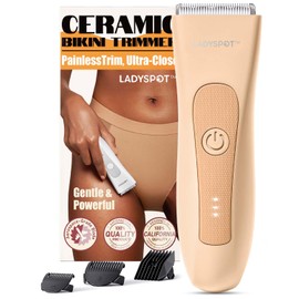 LADYSPOT™ Finishing Trimmers, Electric Shaver for Women, Hair Trimmer for Womens, Shaving & Grooming Sets Kit with 3 Guard and Replaceable Ceramic Blade Heads, Waterproof Wet/Dry(Orange)