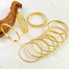 Inilbran Punk Bangles Gold Indian Bangle Bracelets Multi Stackable Wide