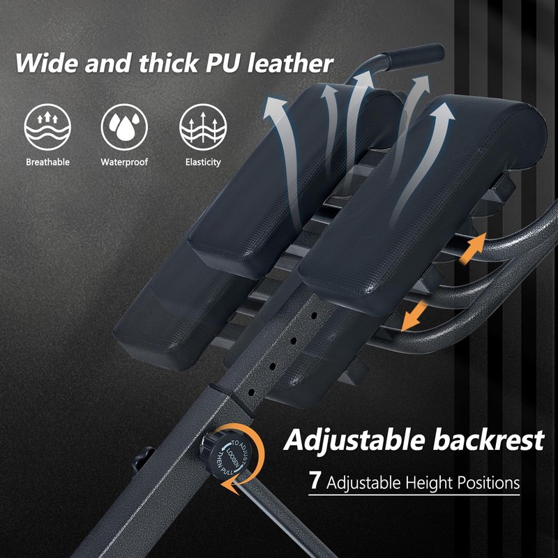 SogesPower Roman Chair Back Extension Machine, Hyperextension Bench for Hamstring,Adjustable