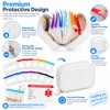 Waterproof Travel Pill Organizer,14 Pouches&Medical Information Card White