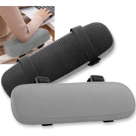 UTRHHVS 2 Reposabrazos ergonómico para silla de oficina, cuenta con descansa brazos, cómodas fundas para codos y antebrazos, en gris