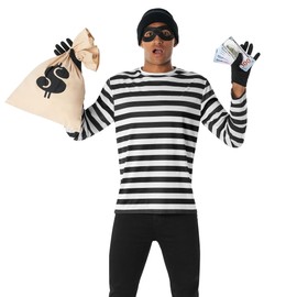 Morph Costumes Bank Robber Costume for Adults - Thief Outfit for Men and Women - Perfect Burglar Attire for Parties, 3X-Large