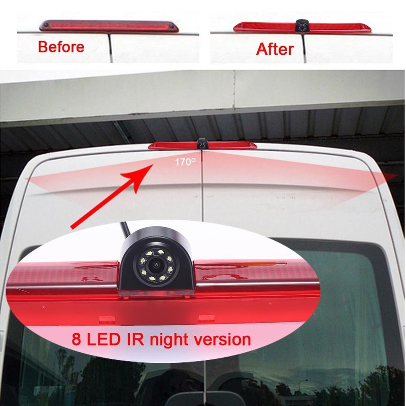 Kalakass 170° Angle HD CCD 3rd Brake Light Reversing Camera