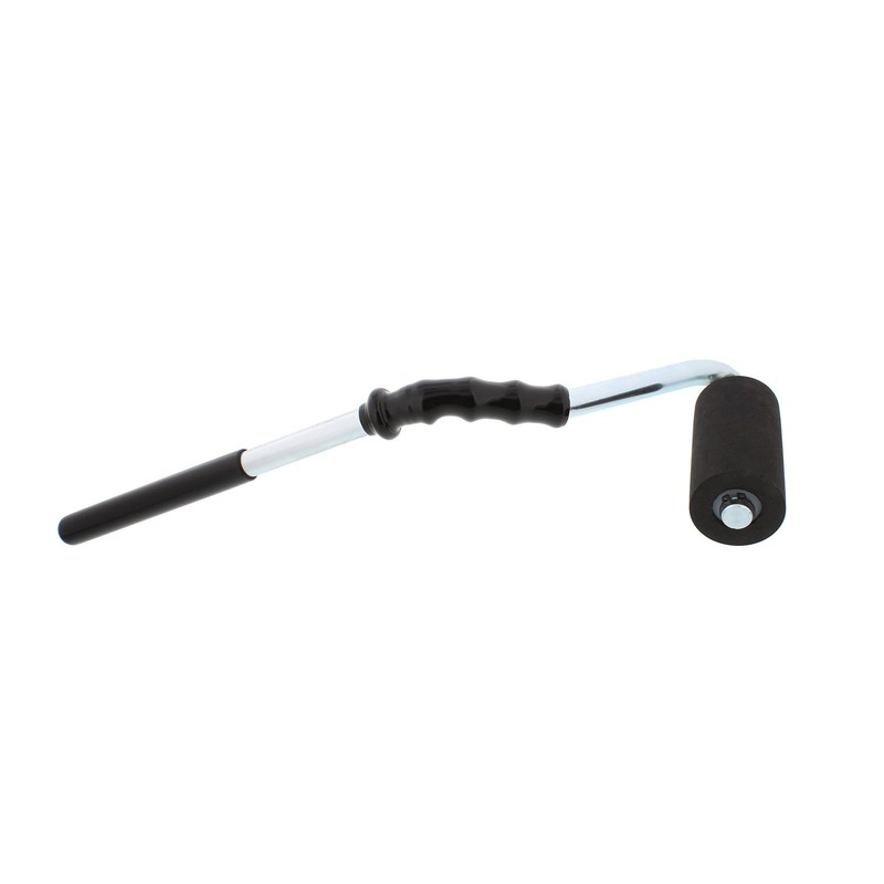 DCT Heavy-Duty High-Pressure Rubber J-Roller – Curved Handle and Solid