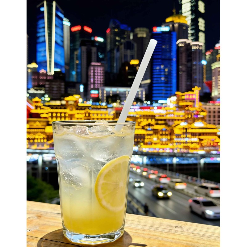 Xyedyaup 100 Pcs Clear Straws 190 Mm X 6 Mm