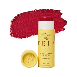 TEIA COSMETICOS Bálsamo labial humectante con color de ingredientes naturales suaviza y repara (Rojo)                                                 