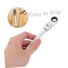 Operitacx Ratcheting Wrench Flexible Head Extra Long Wrench Pointed End