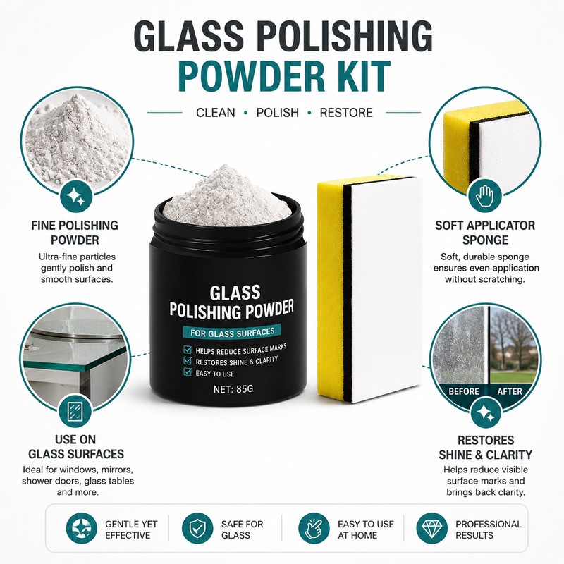 Glass Polishing Powder for Surface Care – DIY Clarity Restoring