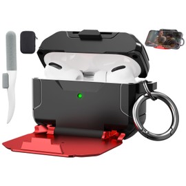 Valkit Compatible Airpods Pro 2nd/1st Generation Case Cover, Military Rugged AirPods Pro 2 Cases with Keychain & Cleaning Pen Shockproof Protective Case for Air Pod Pro 2nd/1st Gen 2023/2022/2019
