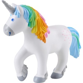 HABA Little Friends Unicorn Ruby Rainbow Chunky Plastic Toy Figure