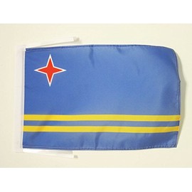 AZ FLAG Aruba Flag 18'' x 12'' Cords - Aruban Small Flags 30 x 45cm - Banner 18x12 in