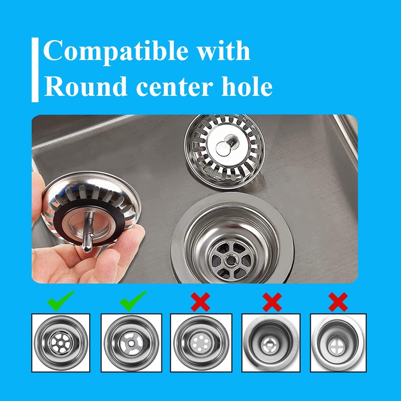 [2 Pack] IUYPKQ Kitchen Sink Strainer - Sink Drain Stopper