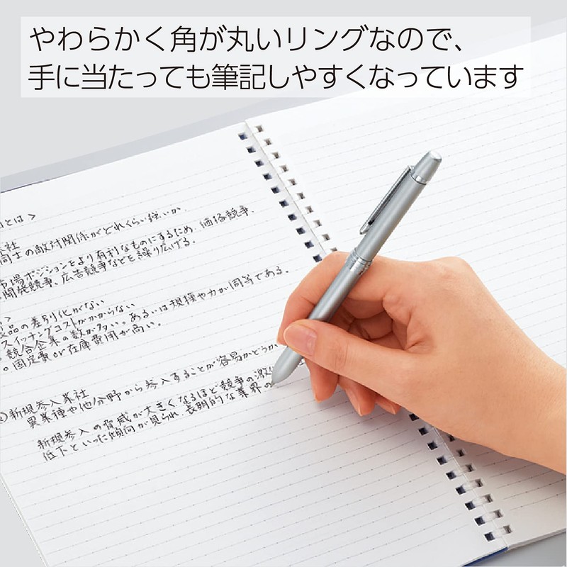 Kokuyo Note Soft Ring 2 Books 40 Sheets Semi-B5 Dot