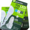 Greenlite New. 9w led light bulb. Equals To 60w. X9