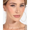 Geveay 5Pairs Gold Hoop Earrings for Women Hypoallergenic Stainless Steel