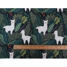 COTTONVILL MALLANGLUNA Collection 20COUNT Cotton Print Quilting Fabric-Floral Forest (1yard, Llama-2)