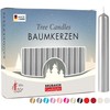 BRUBAKER Tree Candles - Pack of 40 - Silver -