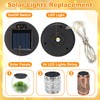 Kittmip 12 Pack Solar Lights Replacement Tops Lantern Waterproof String
