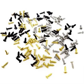 Honbay 150PCS Guitar Bass Pickguard Mounting Screws Electric Guitar Cover Plate Backplates Screws Metal Replacement Screws for ST TL LP SG Guitar Parts (3 Color)