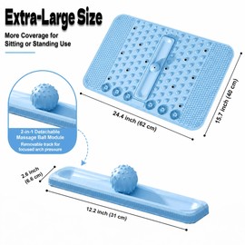 Soft TPR Extra Large Acupressure Foot Massage Mat With Removable Ball