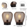 JHY DESIGN Set of 2 Metal Cage LED Lantern Battery