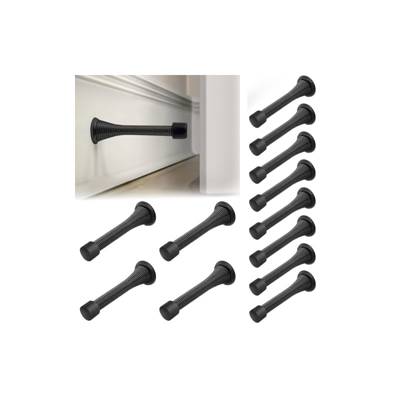 Topa Puerta de Primavera con Parachoques de Goma,Flexible,Resistente,Topa Puerta de