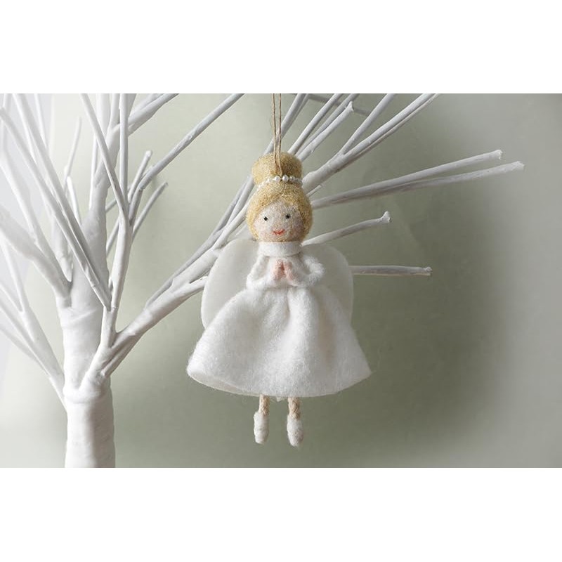 CGB Giftware | Light Haired Felt Angel Hanging Decoration |