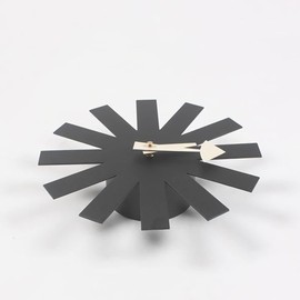 SHISEDECO Modern Non Ticking Mid Century Retro Design Decorative Silent Wall Quartz Clocks 10 Inch for Home, Living Room, Office and Bedroom etc.(Asterisk Clock Black)