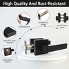 rewarmee Matte Black Door Handles Privacy Door Levers, Keyless Interior