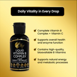 Cocó March N.M.D Liquid Vitamin B Complex with B1, B2, B6, B12 & Vitamin C – Energy, Metabolism & Immune Support – Vitamins for Women & Men – Vegan, Gluten Free, Soy & Dairy Free – 2 Fl Oz (59 mL)