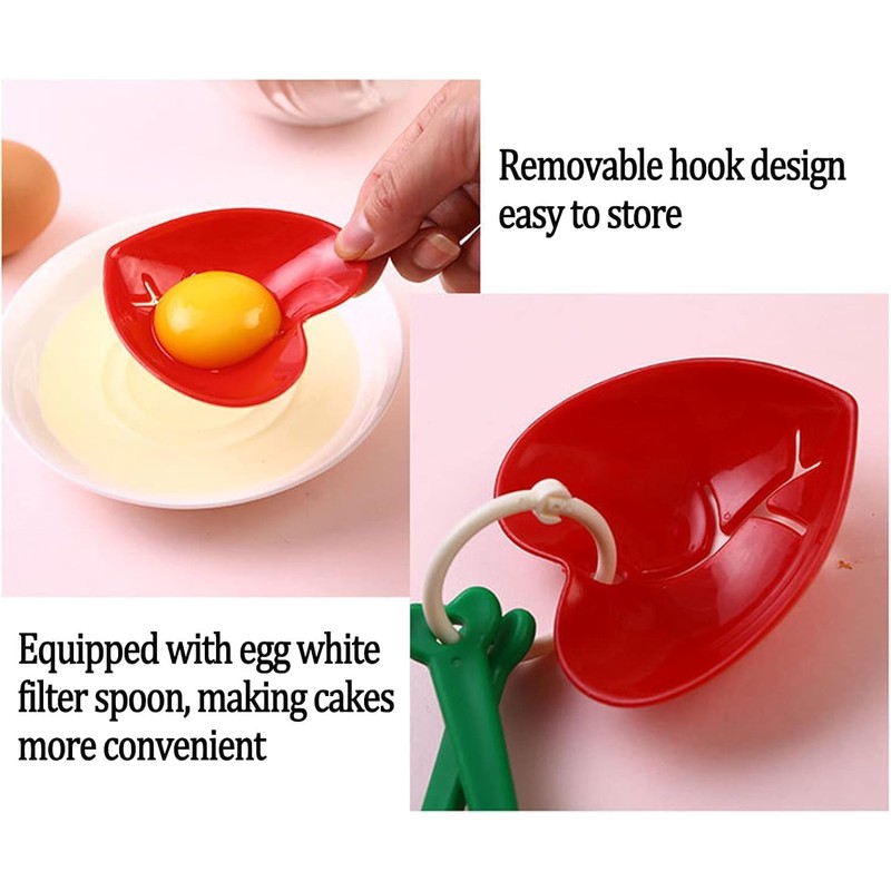 5 Pack Cherry Measuring Spoons Set, Love Heart-Shaped Measure Spoons