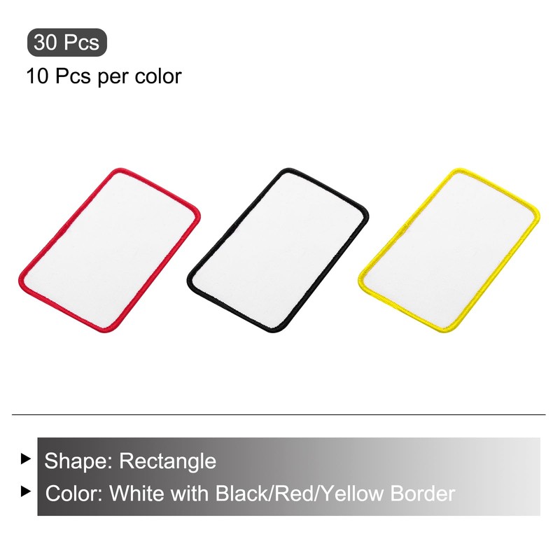 sourcing map 30pcs Sublimation Patch Blank, 10x6cm/3.94x2.36 Inch Rectangle Fabric