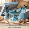 Brizoria Dolphin Decor Nautical Decor Leaping Dolphin Figurines Blue White