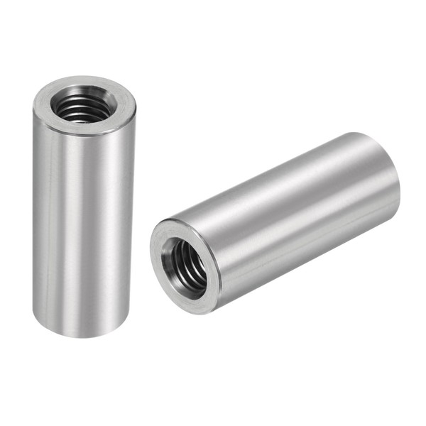 uxcell 5pcs M8 Round Connector Nuts 304 Stainless Steel Coupling