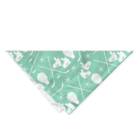 Ambesonne Ice Skates Pet Scarf, Sports Equipment Pattern, 16" X 16"