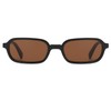 Laurinny Retro Rectangular Sunglasses 90s Rectangle Narrow Glasses Sunglasses Women's