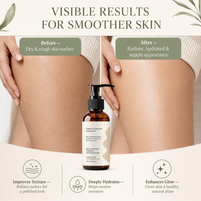 Body Multi Peptide Body Oil, Body Oil for Saggy Skin,