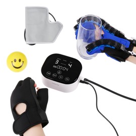 Rehabilitation Robot Gloves for Hempiplegia Stroke, Robotic Hand Glove for Hand Dysfunction Recovery, Finger Exerciser Stroke Hand Recovery Device Physical Therapy Equipment (Small-Left)