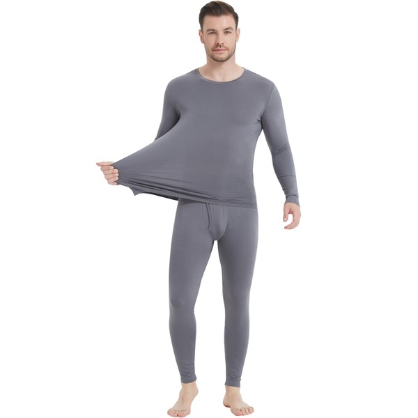 NACHILA Men's Thermal Underwear-Viscose Made from Bamboo,Long Johns Soft Sleepwear