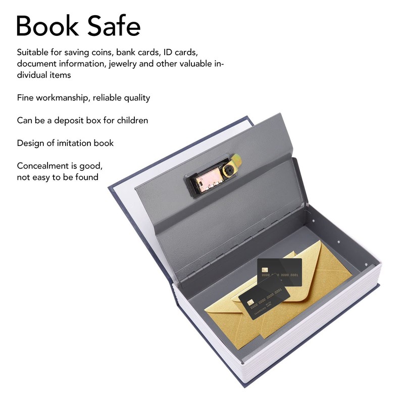 Mini Book Safe with Secret Hidden Compartment, Dictionary Diversion Safe