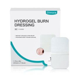 Dimora Hydrogel Wound Dressing 1.7" x3" - Burn Pads Sterile Soothing Bandage, Cooling Protective Treatment for Minor Burns & Blisters, Cuts, Abrasions,Cracked Nipples, 10 Count