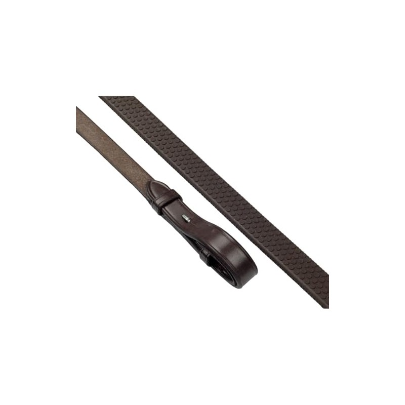 John Whitaker Lynton Rubber Dimple Grip Reins Full Size Havana