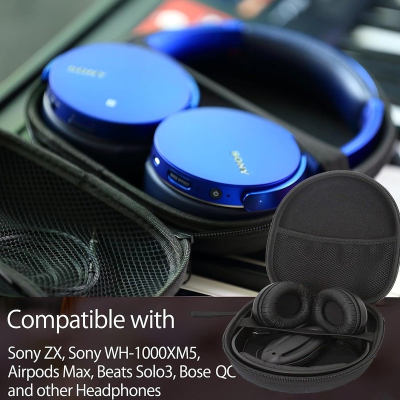 Headphone Case Over Ear Headset Hard Shell Storage Case Earphone